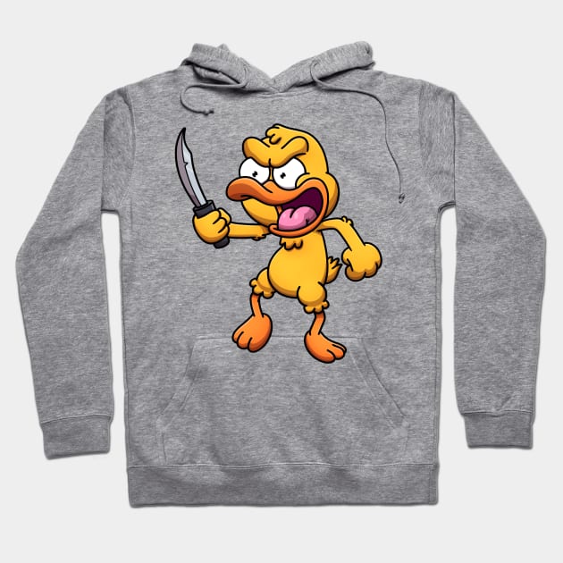 Duck With Knife Hoodie by TheMaskedTooner